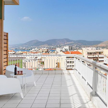 Modern Penthouse Overlooking Halkis Chalkís Kültér fotó